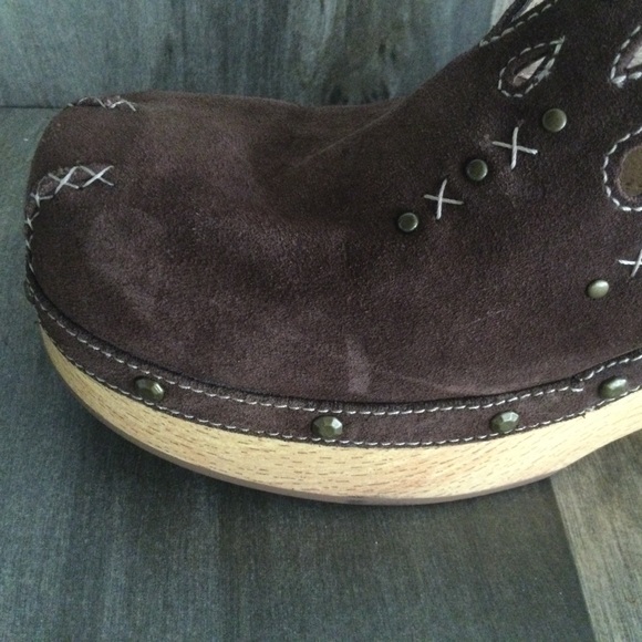 Indigo By Clarks Leather Suede Clogs Size 11M - Picture 11 of 12